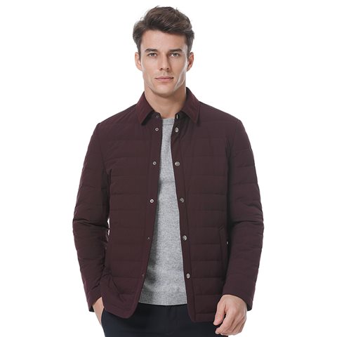 Burgundy quilted jacket